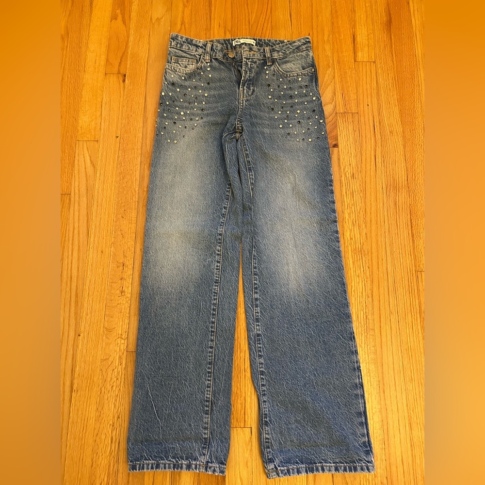Zara Bejeweled Denim